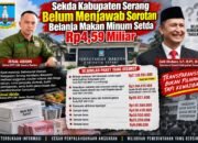 Sekda Kabupaten Serang Belum Menjawab Sorotan Belanja Makan Minum Setda Rp4,59 Miliar