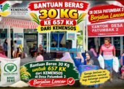 PEMBAGIAN BANTUAN PANGAN KEMENSOS DI PATUMBAK II BERJALAN SUKSES, 657 KK TERIMA 30 KG BERAS.